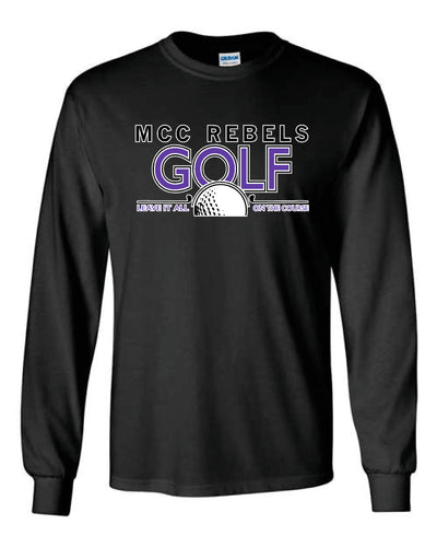 MCC Rebels Golf  Gildan Long Sleeve - Black