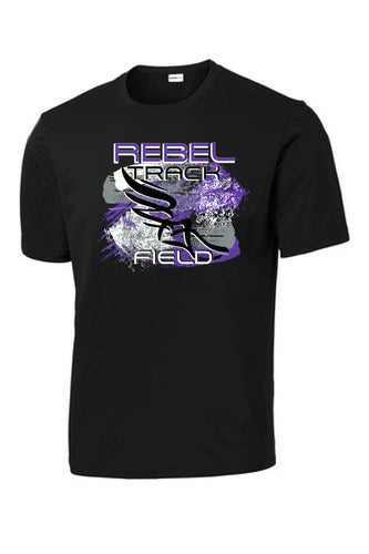 MCC Rebels Track & Field  SportTek Tshirt - BLACK