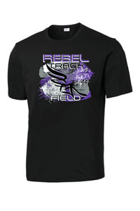 MCC Rebels Track & Field  SportTek Tshirt - BLACK