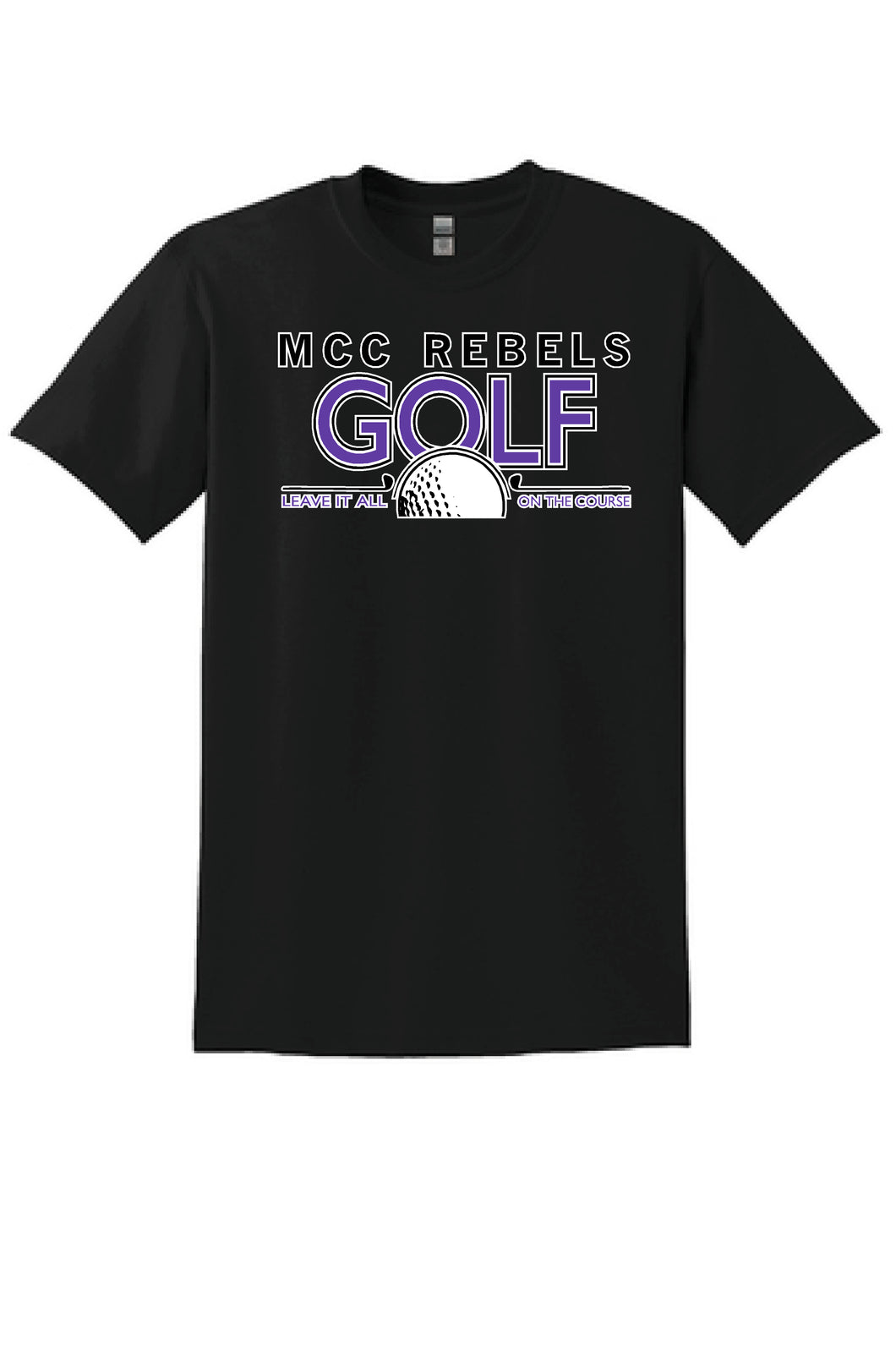 MCC Rebels Golf  Gildan Tshirt - Black