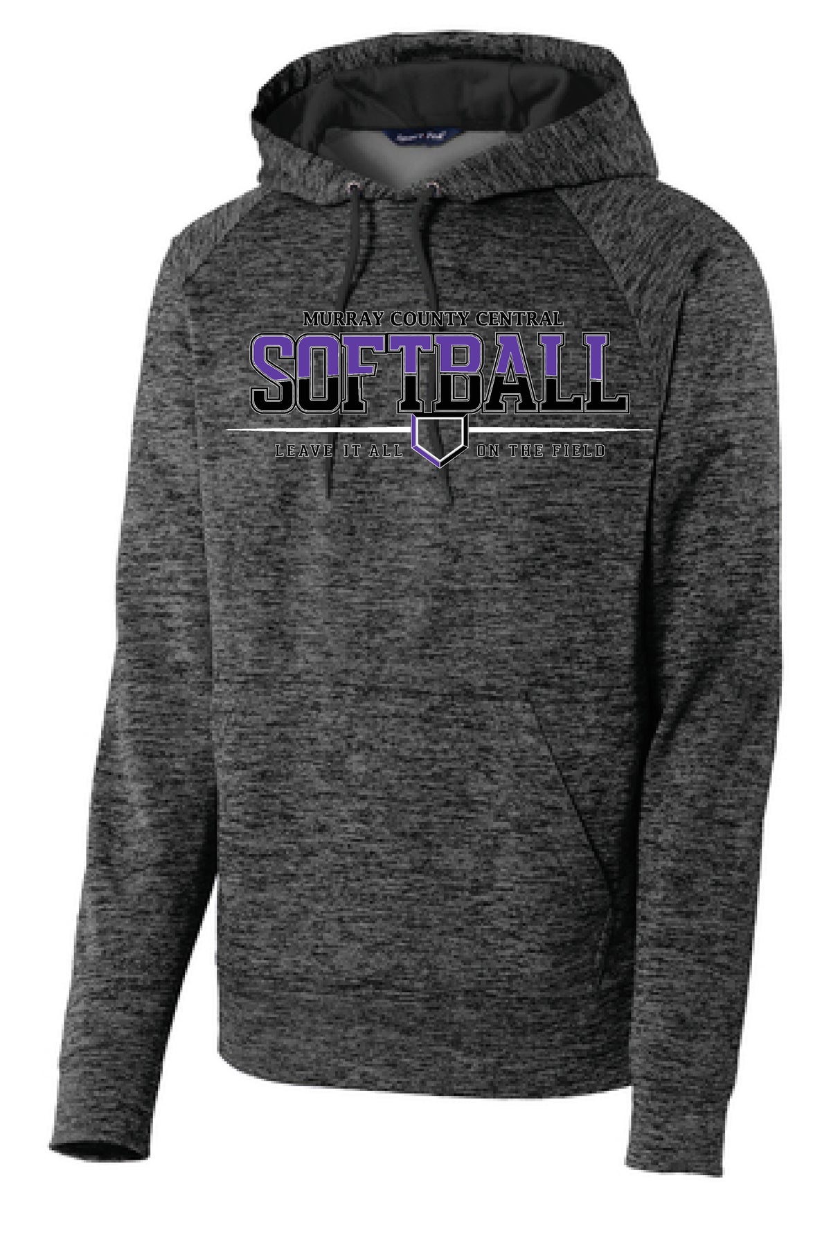 MCC Rebels Softball  SportTek Electric Heather Sweatshirt - GREY/BLACK