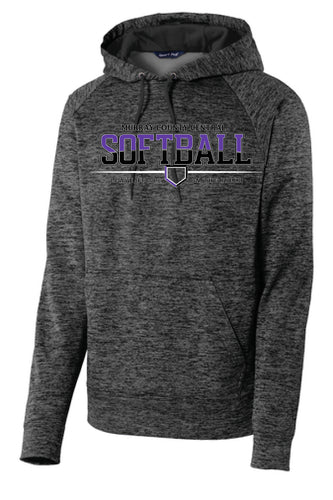 MCC Rebels Softball  SportTek Electric Heather Sweatshirt - GREY/BLACK