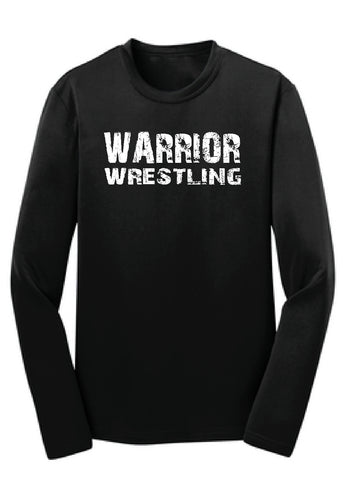 WARRIOR WRESTLING BELLA+CANVAS  Charcoal Black Triblend or Grey Triblend  Long Sleeve  Design 3