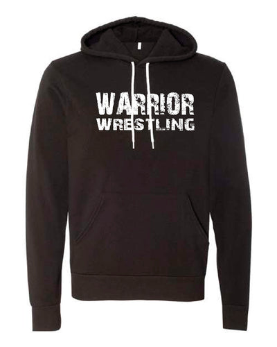 WARRIOR WRESTLING BELLA+CANVAS  Black Heather or Storm Pullover Hoodie Design 3