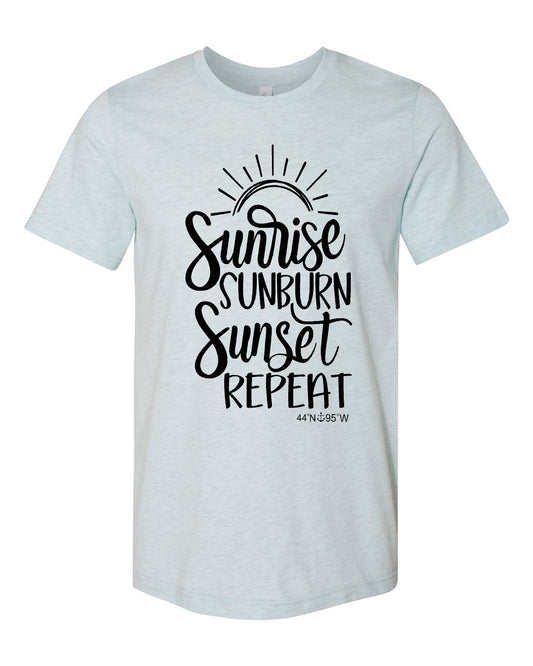 Lake Sarah or Lake Shetek Bella Canvas Prism Tees- Multiple Colors! Sunrise Sunet