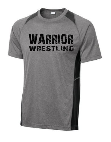 WARRIOR WRESTLING Sport-Tek Youth and Adult Heather Colorblock Contender™ Tee Design 3