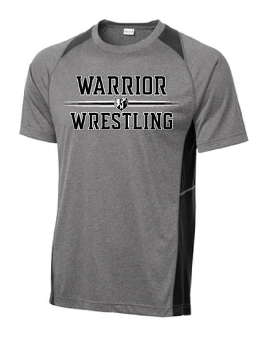 WARRIOR WRESTLING Sport-Tek Youth and Adult Heather Colorblock Contender™ Tee Design 2