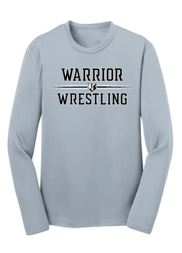 WARRIOR WRESTLING Sport-Tek Youth Long Sleeve Black or Silver Design 2