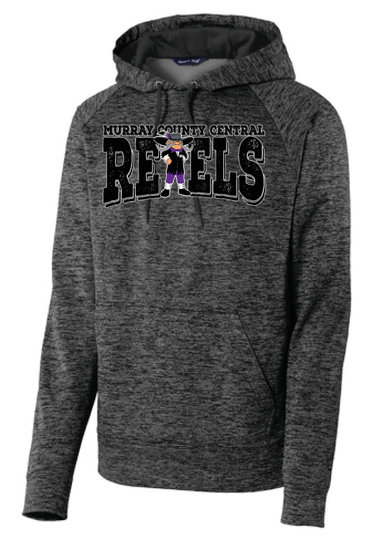 MCC Rebels Rudy SportTek Electric Heather Sweatshirt - GREY/BLACK