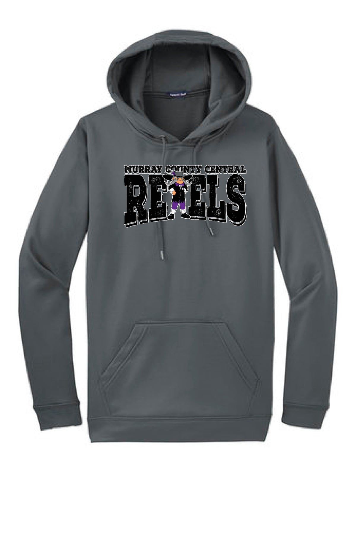 MCC Rebels Rudy Sport-Tek Hooded Sweatshirt - Grey