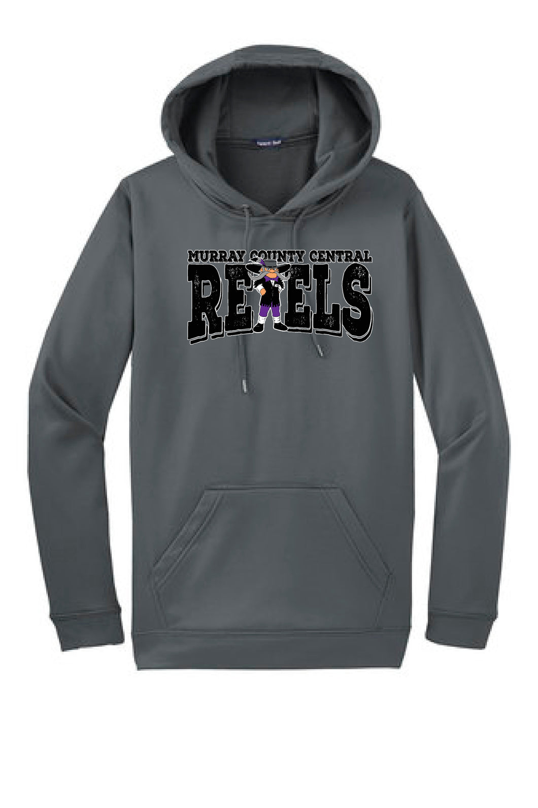 MCC Rebels Rudy Sport-Tek Hooded Sweatshirt - Grey