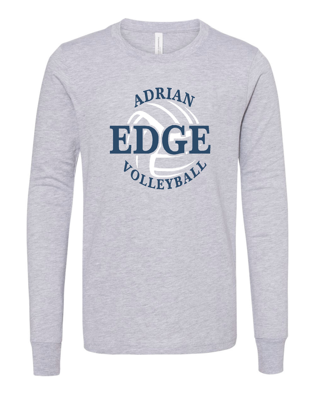 ADRIAN EDGE VOLLEYBALL Bella + Canvas - Unisex Long Sleeve Tee-GREY