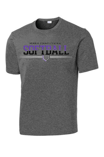 MCC Rebels Softball  SportTek Tshirt - IRON GREY