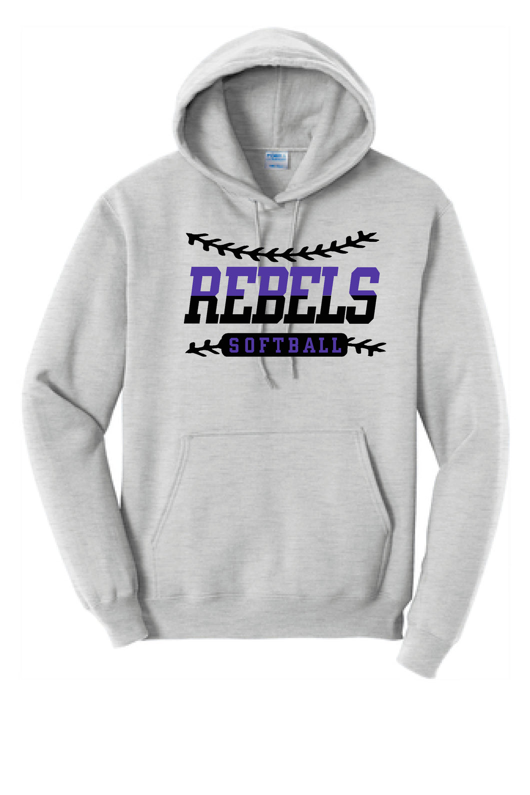 MCC Rebels Softball Port and Co. Hooded Sweatshirt  Design 2