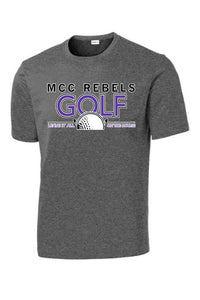 MCC Rebels Golf  SportTek Tshirt - IRON GREY