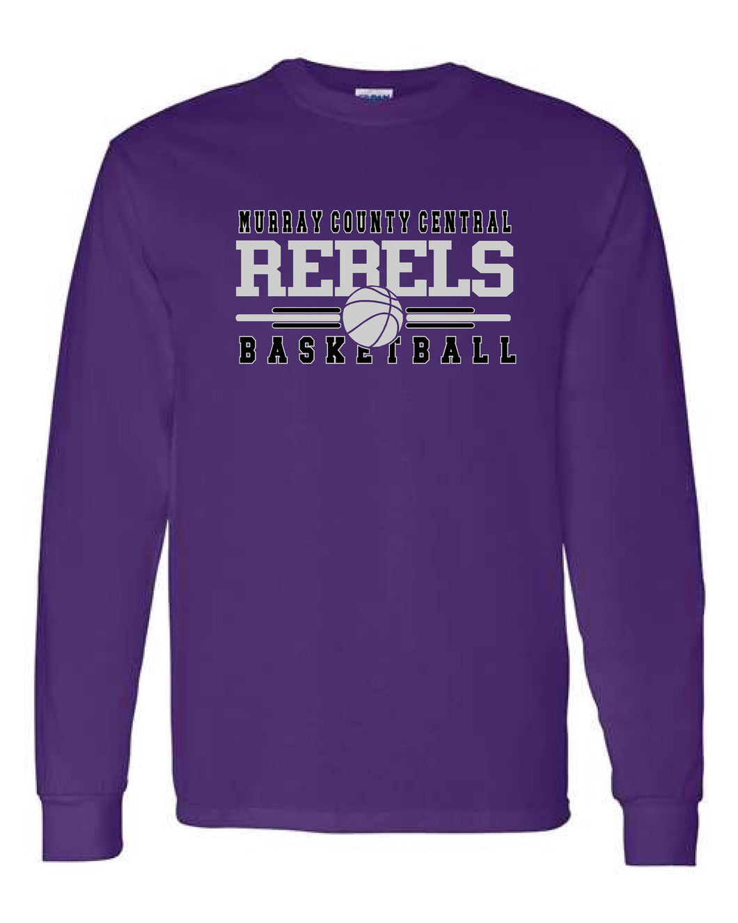 MCC Basketball Gildan® - Heavy Cotton™ 100% Cotton Purple Long Sleeve T-Shirt