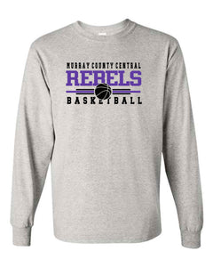 MCC Basketball Gildan® - Heavy Cotton™ 100% Cotton Grey Long Sleeve T-Shirt