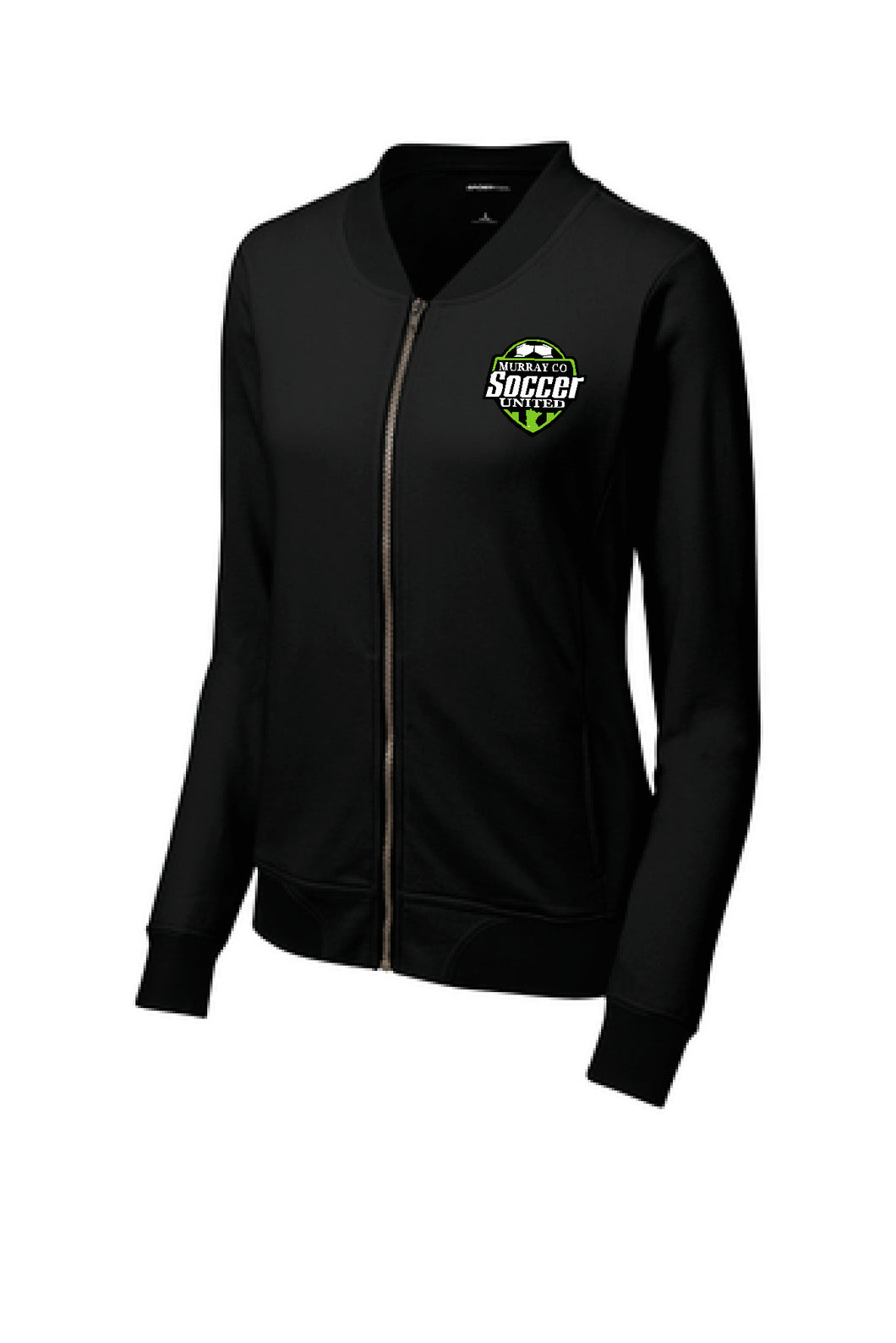 MURRAY COUNTY SOCCER UNITED FRENCH TERRY BOMBER FULL ZIP MENS OR LADIES  JACKET
