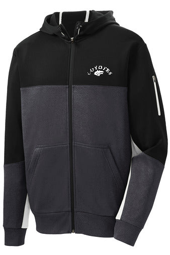 HLO-F FAN APPAREL Sport-Tek® Tech Fleece Colorblock Full-Zip Hooded Jacket Unisex/Ladies Fit Options