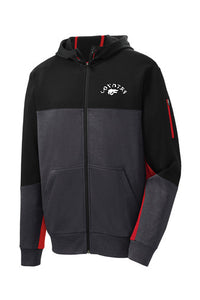 HLO-F FAN APPAREL Sport-Tek® Tech Fleece Colorblock Full-Zip Hooded Jacket Unisex/Ladies Fit Options