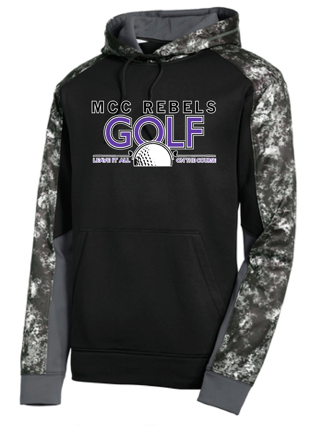 MCC Rebels Golf SportTek Mineral Sweatshirt - BLACK