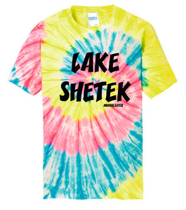 Lake Sarah or Lake Shetek Neon Rainblow Tie Dye Tee
