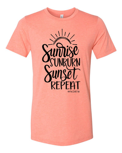 Lake Sarah or Lake Shetek Bella Canvas Prism Tees- Multiple Colors! Sunrise Sunet