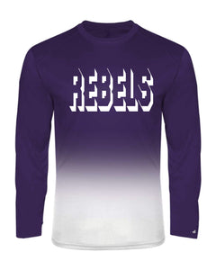 REBELS Badger - Youth Ombre Long Sleeve Shirt Black or Purple