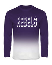 Load image into Gallery viewer, REBELS Badger - Adult Ombre Long Sleeve Shirt  Black or Purple