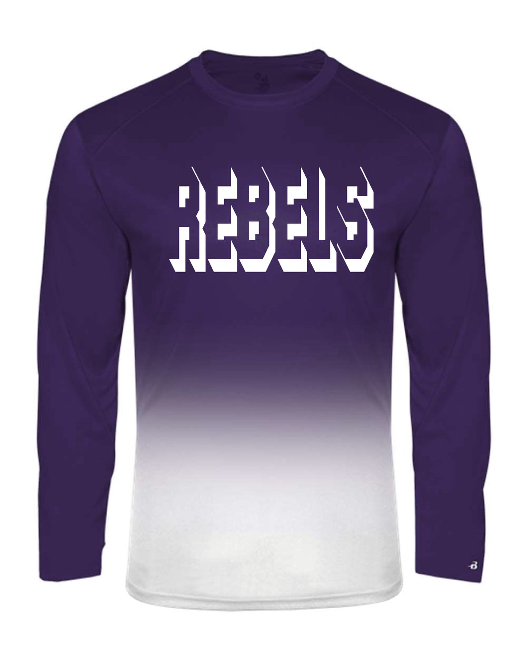 REBELS Badger - Adult Ombre Long Sleeve Shirt  Black or Purple