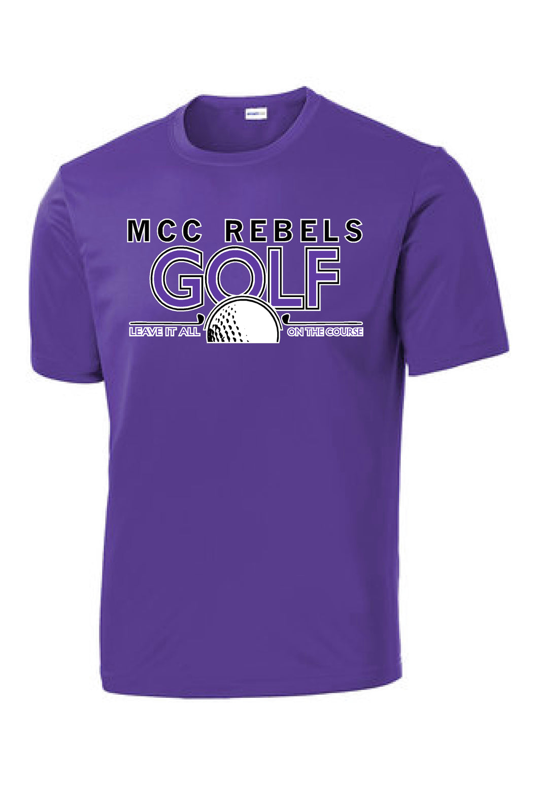 MCC Rebels Golf SportTek Tshirt - Purple
