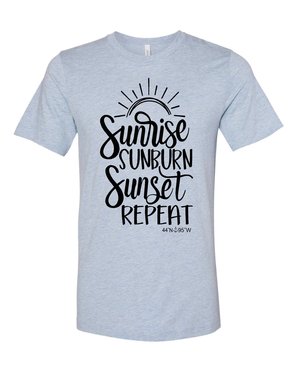 Lake Sarah or Lake Shetek Bella Canvas Prism Tees- Multiple Colors! Sunrise Sunet