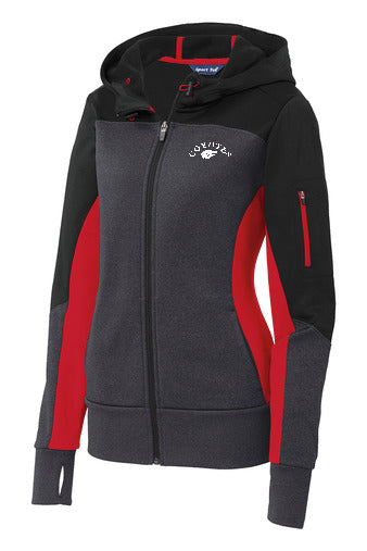 HLO-F FAN APPAREL Sport-Tek® Tech Fleece Colorblock Full-Zip Hooded Jacket Unisex/Ladies Fit Options