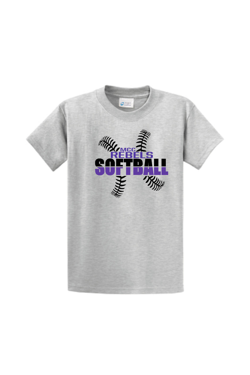 MCC Rebels Softball Port and Co. Tshirt Design 1