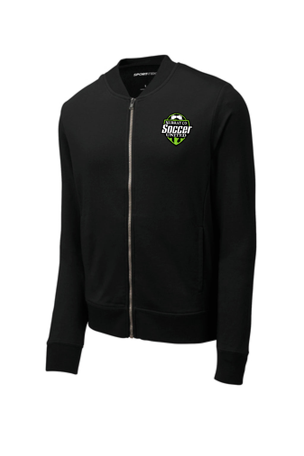 MURRAY COUNTY SOCCER UNITED FRENCH TERRY BOMBER FULL ZIP MENS OR LADIES  JACKET