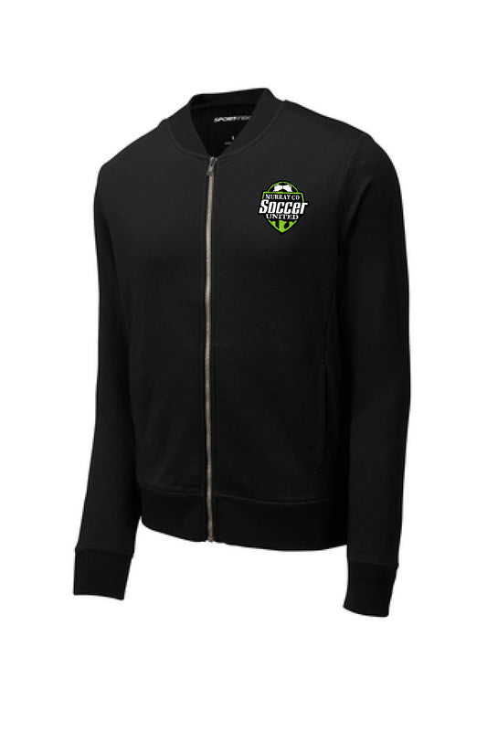 MURRAY COUNTY SOCCER UNITED FRENCH TERRY BOMBER FULL ZIP MENS OR LADIES  JACKET