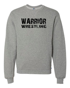 WARRIOR WRESTLING Russell Athletic - Dri Power Black or Oxford Crewneck Sweatshirt  Design 3