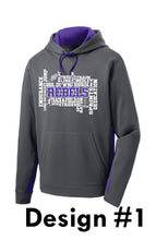Load image into Gallery viewer, MCC TRACK &amp; FIELD Sport-Tek® Sport-Wick® Fleece Colorblock Hooded Pullover -  DESIGN CHOICE