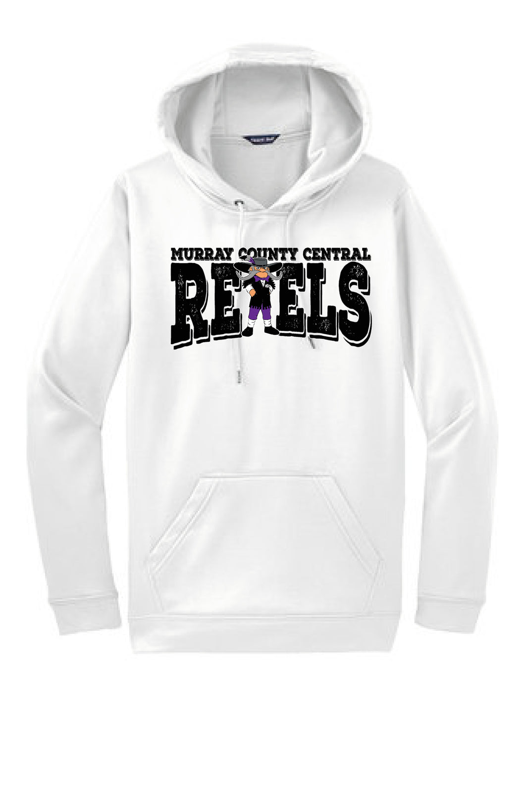 MCC Rebels Rudy Sport-Tek Hooded Sweatshirt - White