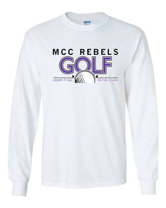 MCC Rebels Golf Gildan Long Sleeve - White
