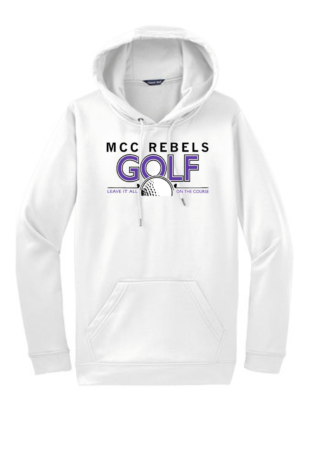 MCC Rebels Golf Sport-Tek Hooded Sweatshirt - White