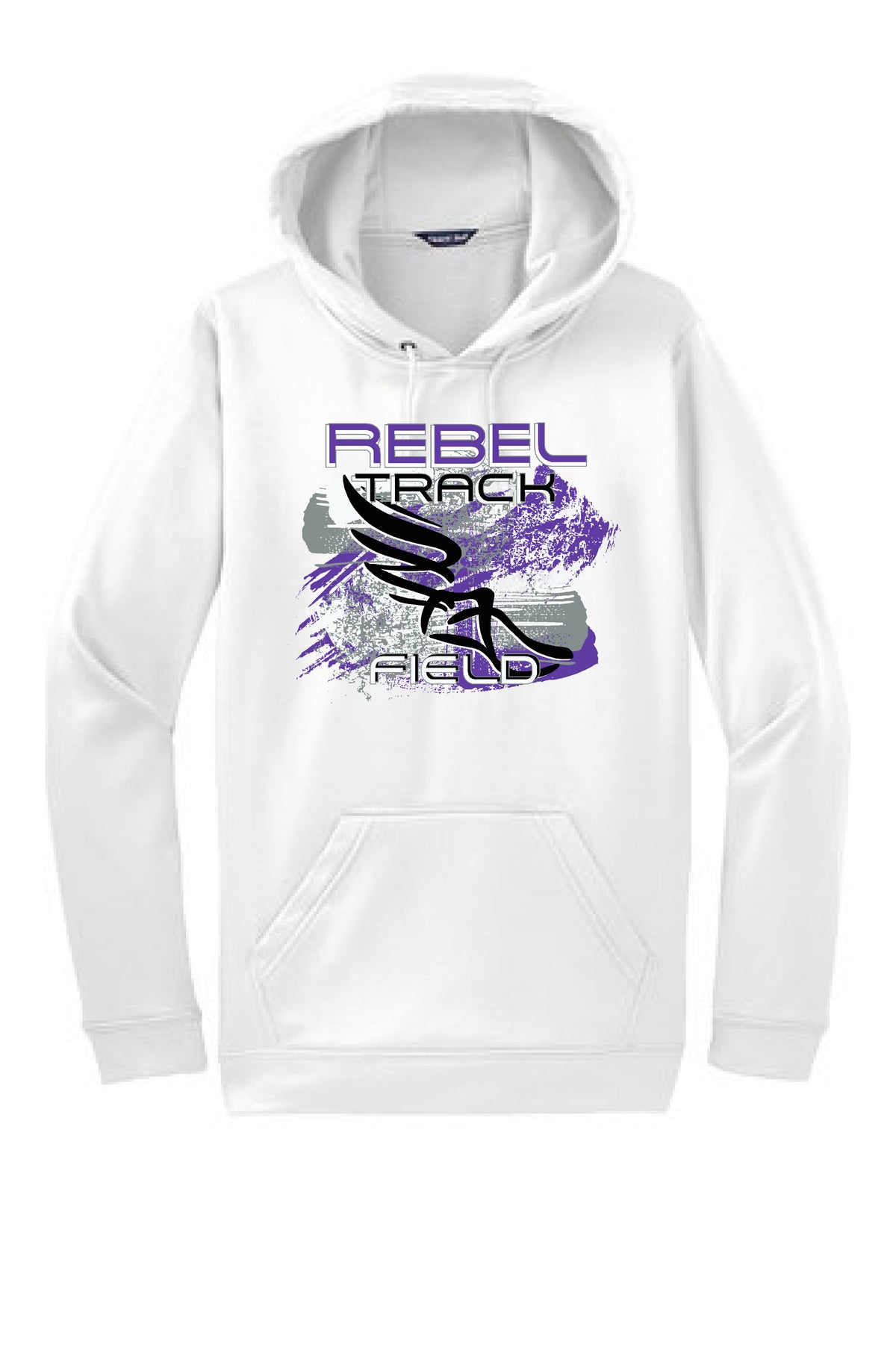 MCC Rebels Track & Field  Sport-Tek Hooded Sweatshirt - White
