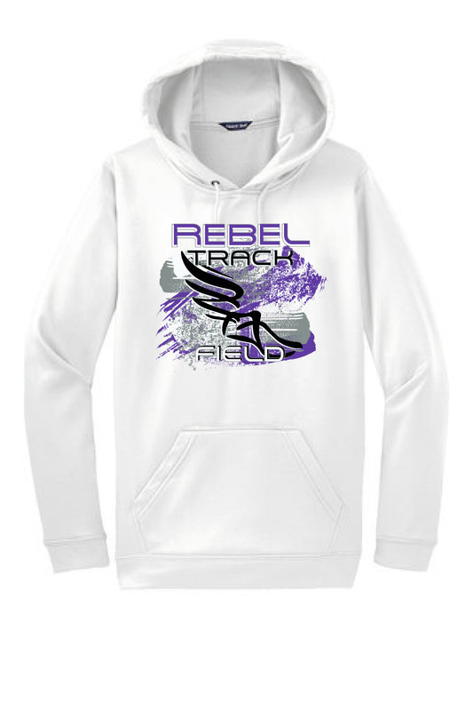 MCC Rebels Track & Field  Sport-Tek Hooded Sweatshirt - White